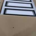 ykolupty H158 Modern Chandelier 12 Rings Black Chandelier Lighting Fixture High Ceiling Chandelier Suitable for Living Room Staircase Villa (Crystal Rectangle Black)