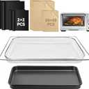 Air Fryer Accessories Compatible with Breville BOV900BSS Smart Oven Air Fryer Pro, Baking Pans Set with Baking Tray, Parchment Paper and Oven Mats for Breville BOV900BSS