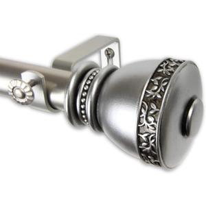 Rod Desyne 1" Delaney Curtain Rod, 120-170 inch, Satin Nickel