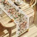 Easter Table Runner Butterfly Flowers Eggs Runners Table Decorations Holiday Spring Kitchen Dining Home Party Supply 13x72 Inch