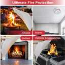 Essential Fire Blanket for Home & Kitchen, Complete with Smoke Detector for Immediate Alert, Heavy Duty Emergency Blanket for Grill, Car, Camping - Your Family's Peace of Mind