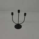 Sziqiqi Modern Candlestick Candle Holders - Matte Black Candelabra for Halloween Tabletop Taper Candlesticks Decor for Home Decorative Candle Stick Holder for Thanksgiving Formal Events Dining Room (1 Pc)