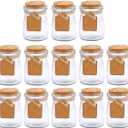 Brajttt 30Pcs Glass Favor Jar With Cork Lids3.4 oz Small Glass Bottles for Wedding Favor, Party Favor, Gift Jars for Candy, Twine and LabelsMultifunctional,Great Decoration 100 ML
