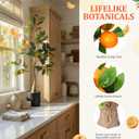 Suncalla 2 Pack Artificial Orange Potted Plants 31.5 Inches Fake Orange Tree Simulation Realistic Fruit Plant with Pot Faux Tree Indoor Decoration for Home Office Living Room Table Desk