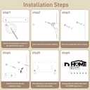 VIS'V Key Holder Wall Mount, Decorative Wooden Mail and Key Organizer with Storage Basket and Shelf, 2 Compartments, 6 Hooks, Brown