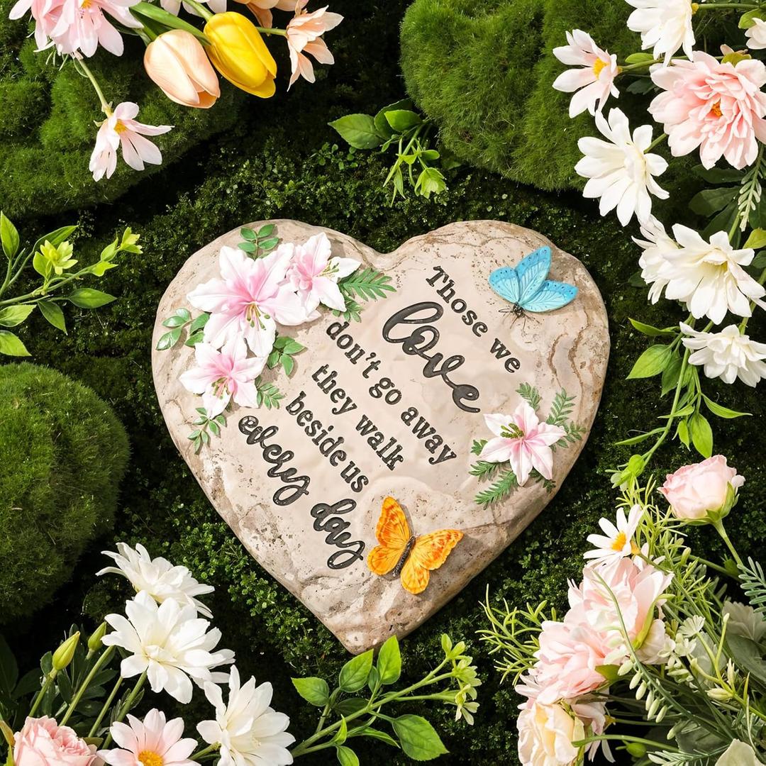 Memorial Garden Stone Sympathy Gift Decor Those We Love Don't Go Away Memorial Bereavement in Memory of Loss of Loved One Condolence Gifts for Outdoors