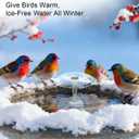 500W Bird Bath Heater with Fountain, Outdoor Cast Aluminum Submersible De-Icer with Thermostat, Birds Bath Water Heater for Winter, Chicken Waterer & Pond Heater with 9.8 Ft Cord