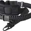 550 Paracord 2 Point Rifle Sling with Shoulder Pad, Adjustable Two Point Gun Strap