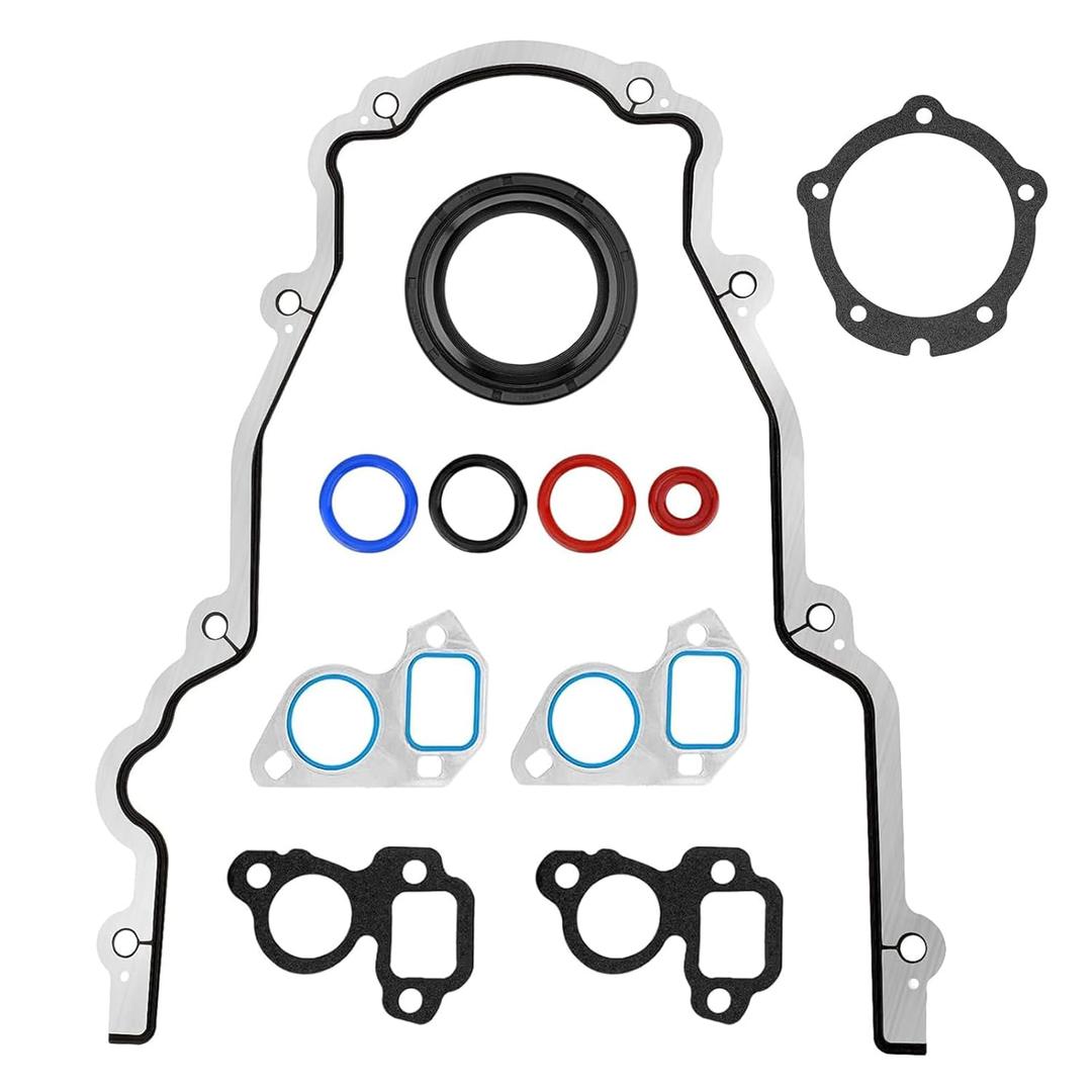 TCS45993 Timing Cover Gasket Seal Set Compatible with GM Chevy Silverado Suburban Tahoe Cadillac Escalade GMC Sierra Yukon Buick 4.8L 5.3L 5.7L 6.0L 6.2L Gen III IV V Engine LS LS1 LS2 LS3 LS6 LQ9 LQ4