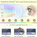 Madison Avenue Oversized Blue Light Blocking Glasses for Women Fashion Blue Light Blockers Anti Eyestrain & UV Protection Computer Eyeglasses (Olive Green)