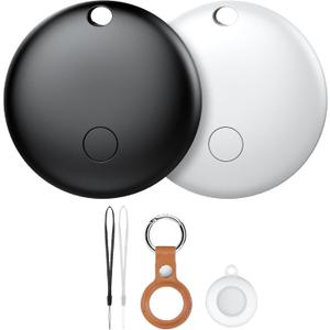 Air Tracker Tags-2 Pack, Smart Trackers, Item Locator Tags Works with Apple Find My | iOS Only | 2 Different Cases | Replaceable Battery | Water-Resistant | Item Finder for Key, Luggage, Backpack,Bike