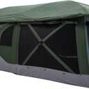 Gazelle T3 Tandem GT350GR Pop-Up Portable Camping Hub Tent, Easy Instant Set up in 90 Seconds, Alpine Green, 6-Person, Family, Overlanding, 82" x 152"