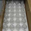 66, 2oz Small Clear Glass Bottles with Lids Boston Round Sample Bottles for Essential Oil Vanilla Hot Sauce Juice Whiskey Bourbon Liquid come with 5 Funnels,5 Droppers,1Brush&Chalk Marker