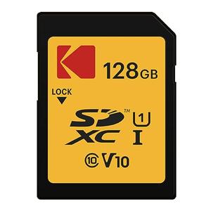 KODAK SDXC Card 128GB UHS-I U1 V10 Premium, up to 85MB/s Read Speed, for Full HD Video and High-Resolution Pictures, Compatible with SDXC Standard - EKMSD128GXC10K
