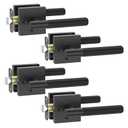 Asidrama 4 Pack Black Privacy Door Handles, Door Lever with Door Knobs Indoor for Bedroom or Bathroom, Heavy Duty Door Handles Interior with Locks for Left Right Sided Doors