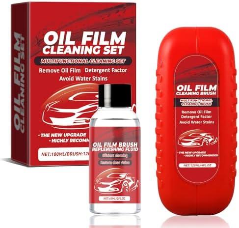 Pack of 3 Automotive Oil Film Cleaning Brush, Professional Oil Film Cleaning Brush for Car Windows, No Damage to The Body, Highly efficient and Powerful Removal Oil Film and Coating, 6.23 Fl Oz (Pack of 1)