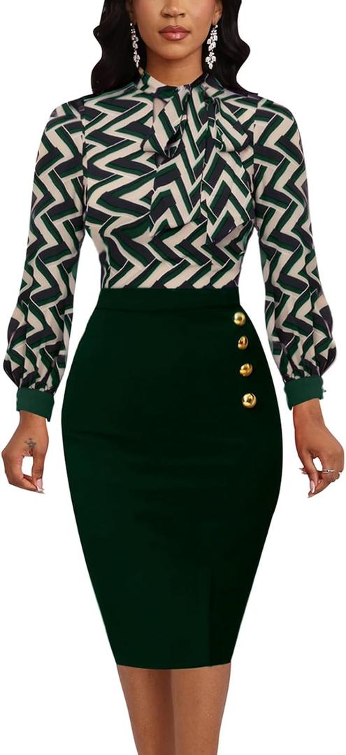 Tabots Women's V-neck Short Sleeve Geometric Printed Dress Size XL