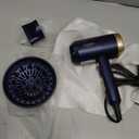 Hair Dryers for Women, CONFU Hair Dryer with Diffuser, Blow Dryers for Men, Hairdryer with Diffuser Attachment, Portable Lightweight Fast Drying Negative Ion Hairdryer for Home (Blue)