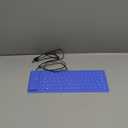 Foldable Silicone Keyboard, USB Wired 85 Keys Waterproof Rollup Silent Typing Soft Touch Keyboard for PC Notebook Laptop(Blue)