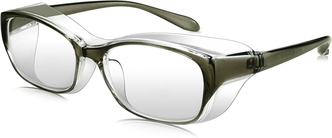 Dollger Safety Glasses With Progressive Reading Lens and Blue Light Eye Protection Safety Goggles (Grey)