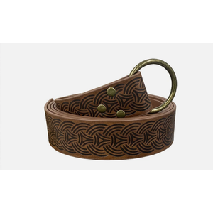 Medieval Waist Brown belt with accessory 64 x 1.8 in