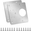 Cabinet Hinges Repair Plate,Stainless Steel Hinge Repair Brackets Kit,Kitchen Cupboard Door Hinge Repair Plate Kit Includes Fixing Screws,Protect Wooden Kitchen Cabinet Door,Furniture(2 PCS)