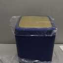 Navy Blue Bathroom Accessories Set, Blue and Gold Bathroom Accessories with Trash Can, Soap Dispenser, Soap Dish, Toothbrush Holder and Q-tip Holders