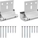2Pack Door Reinforcement Lock with Screws 3Inch Security Door Lock Home Proof Silver