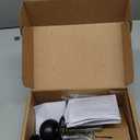 Amazon Basics Exterior Door Knob With Lock, Coastal, Matte Black