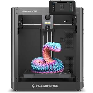 FLASHFORGE Adventurer 5M 3D Printer with Fully Auto Leveling, Max 600mm/s High Speed Printing, 280C Direct Extruder with 3S Detachable Nozzle, Core XY All Metal Structure, Print Size 220x220x220mm