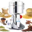 Electric Grain Mill Grinder 2000g High-speed Grain Spice Herb 3500W Dry Grinder Machine 304 Stainless Steel Superfine powder high-speed grain mill 36000r/min for Kitchen Home and Commercial