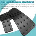 LEXLEY 3PCS Anti-Slip Aluminum Brake Gas Parking Pedal Pads,Auto No Drilling Accelerator Pedal Covers Only for Dodge 2010-2018 RAM 1500 2500 3500,2019-2024 RAM 1500 Classic- Black