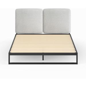 Zinus Parker Upholstered Cushion Headboard, Easy Assembly, Light Grey, Queen