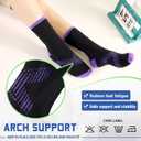 SeeyAN Kids Socks Boys Crew Athletic Half Cushioned Cotton Sport Running Breathable Socks 6 Pairs (6 Pairs Black, 9-12 Years)