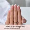 BTArtboxnails French Gel Nail Tips - French Tip Press on Nails Pink Short Almond XCOATTIPS for Nail Extensions