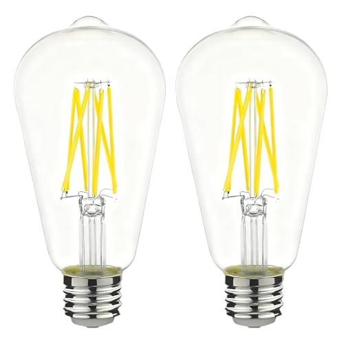 GTHAAA 3 Way LED Light Bulbs, E26 Base LED Bulb 60 Watt Equivalent Dimmable, Three Way ST21/ST64 Light Bulbs, 3 Way Bulb Daylight 5000K, 1 Pack (5000K)