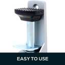 SUMMIT DOORWARE Heavy Duty Spring Loaded Step Down Door Stopper - Door Holder Ideal for Residential & Commercial Use - Aluminium Finish