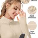 FKEEP Women's Sun Shirts Long Sleeve Athletic Jackets UPF 50+ Top with Thumb Holes Quick Dry for Golf Tennis Hiking (L)