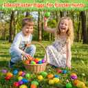 LINAYE 600PCS Plastic Easter Eggs Bulk Fillable, 6 Colors 2.3" Empty Eggs Bulk for Easter Eggs Hunts Party Favors Decorations, Classroom Prizes, Basket Stuffers