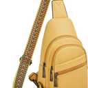 Sling Bag Crossbody Bags for Women Small Cross Body Bag Fanny Packs Chest Sling Purse for Daily Travel Leisure Sport (7-1 Yellow)