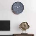 jomparis 10 Inch Gray Wall Clock Battery Operated Silent & Non-Ticking Wall Clock for Home, Bathroom, Bedroom, Kitchen