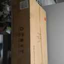 Solid Wood Dining Chair with Walnut Finish Mid Century Modern Upholstered PU Leather Dining Chairs with Curved Backrest for Dining Room, Kitchen, Study Room, Walnut Color (1-Pack)