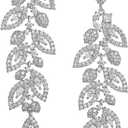 SWEETV Wedding Bridal Chandelier Earrings, Crystal Rhinestone Drop Dangle Earrings for Women Brides