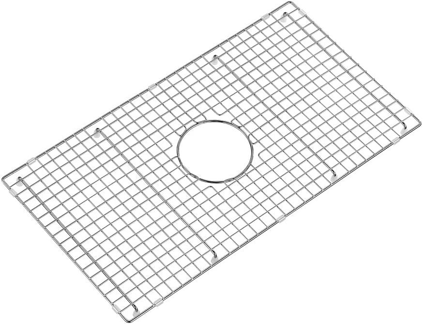 26.2 in. x 14.2 in. Centre Drain Sink Protector with Supersoft Silicone Feet in 304 Grade Stainless Steel