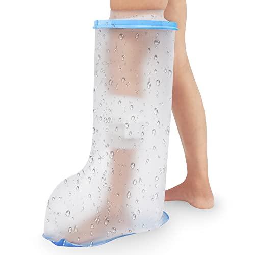 Waterproof Leg Cast Cover for Shower Adult, Cast Protector for Shower Leg Adult with Non-Slip Bottom, Leg Cast Bag for Shower Foot Cover for Shower After Surgery Reusable