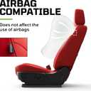 Leather Car Seat Covers for 2019-2026 Silverado/Sierra Crew Cab,Red