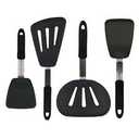 SILICONE TURNER SPATULA SET - COOKING UTENSIL SET - EGG TURNERS, PANCAKE FLIPPERS, KITCHEN SPATULAS