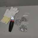 Spurtar Angled Hog Ring Pliers Kit with 360pcs 3/4" 1/2" 3/8" Hog Rings Spring-Loaded A3 Steel for Upholstery Fencing Animal Pet Cage Craft Bagging Netting Trap