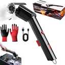 Electric Grill Brush with Water Spray & LED Light, 2600mAh Rechargeable BBQ Cleaner with 2 Speed Modes, 100 Mins Runtime, 304 Stainless Steel Heat Resistant Grill Brush for Outdoor Camping