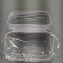 Hoolerry 3 Pcs Clear Hard Zipper Case Makeup Bag Plastic Zipper Pouch Christmas Storage Case Portable Travel Organizer Bin for Cosmetics, Building Blocks, Puzzles(White,Xs)